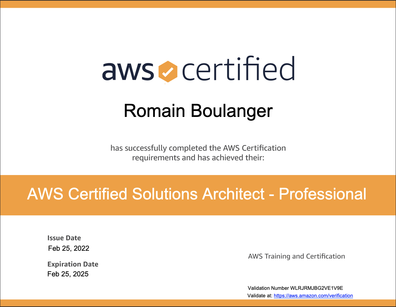 AWS Certificate